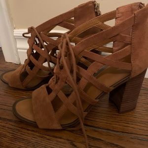 Franco Sarto Brown Suede High heels